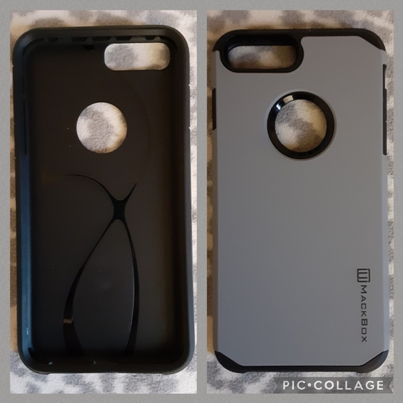 🆕️ Grey & black MACKBOX Apple iPhone Size 7/8 Plus back case - Picture 2 of 4